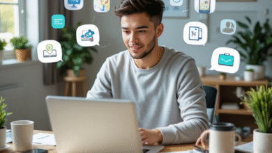 Young freelancer working online using AI tools – Top Side Hustles in the USA 2026