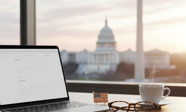 Legal pathways for working as a freelancer in the USA in 2026, featuring O-1 and E-2 visa documentation and US business registration icons.