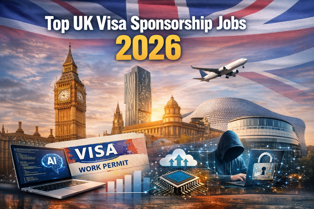 Top UK visa sponsorship jobs 2026 with AI, cybersecurity and tech roles”