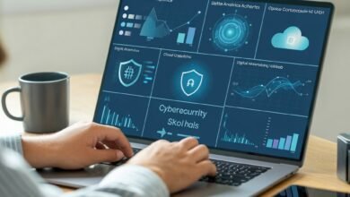 Most in-demand online skills in the UK including AI, data analytics, cybersecurity, cloud computing, and digital marketing for remote work and freelancing