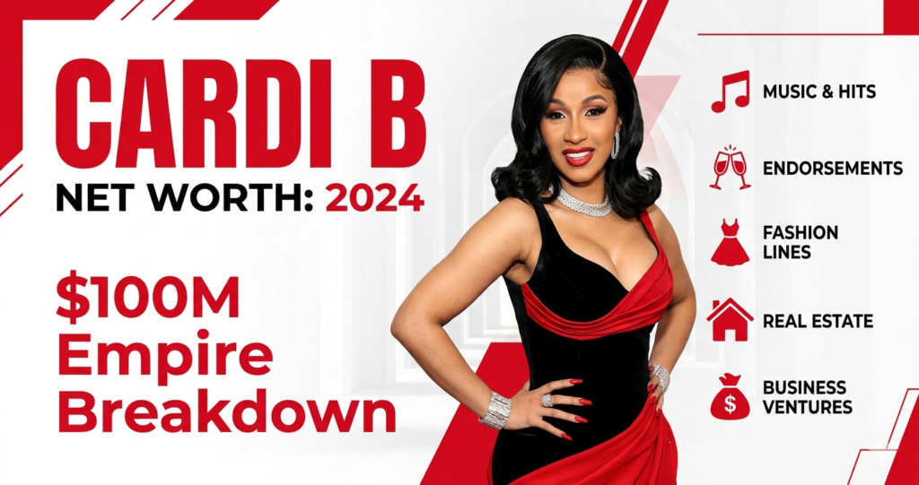 Cardi B Net Worth 2026 earnings and business breakdown infographic