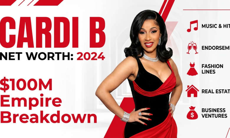 Cardi B Net Worth 2026 earnings and business breakdown infographic