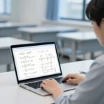 Student using AI tool to solve both math and physics problems on laptop in 2026