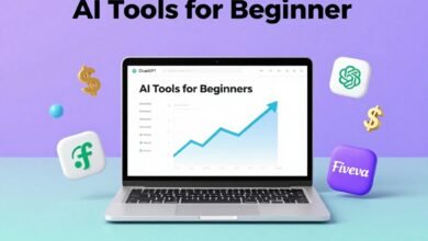 How to make money with AI in 2026 — beginner guide showing laptop and AI tools