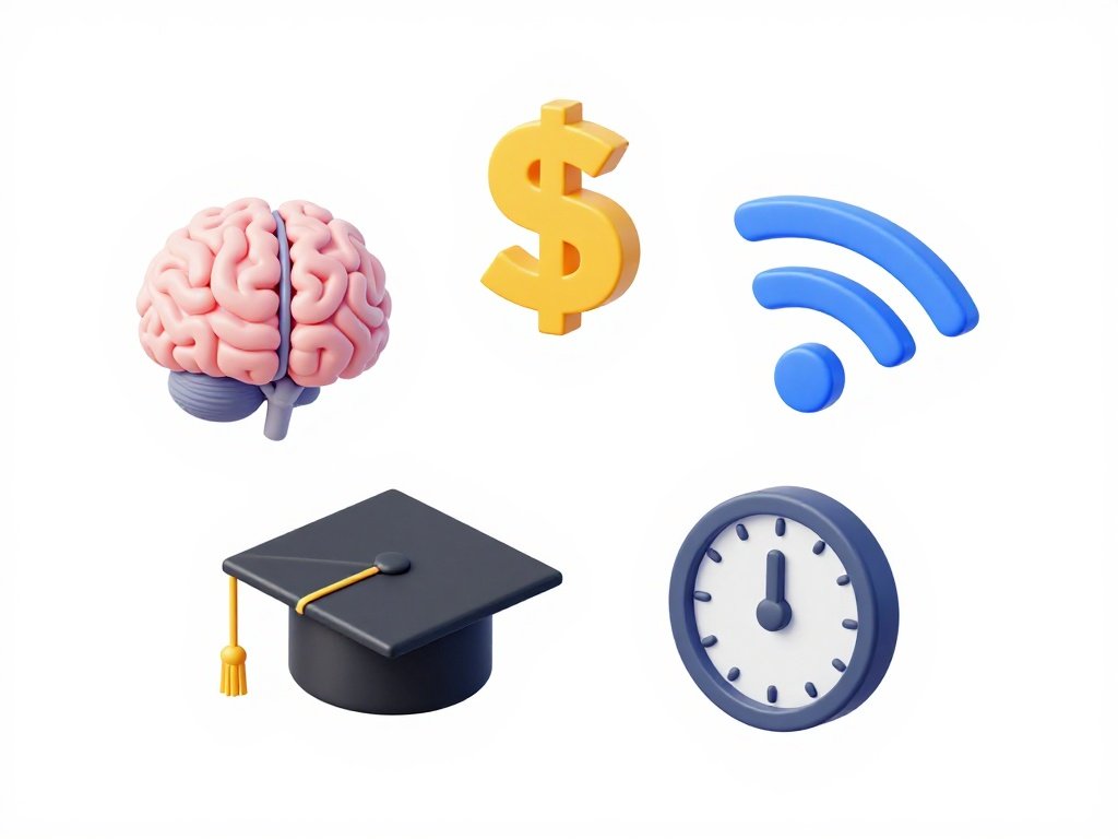 Glowing AI neural network with dollar symbols representing make money with AI opportunities