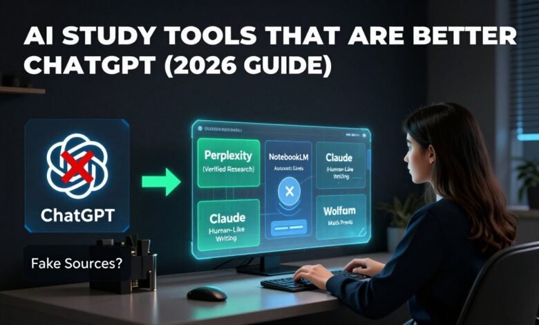 Specialized AI study tools compared to ChatGPT for 2026 academic workflows.