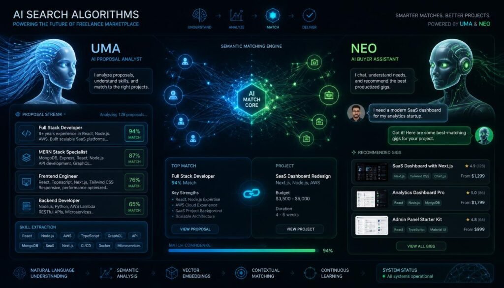 AI search assistants Fiverr Neo and Upwork Uma optimization workflow for generative engines