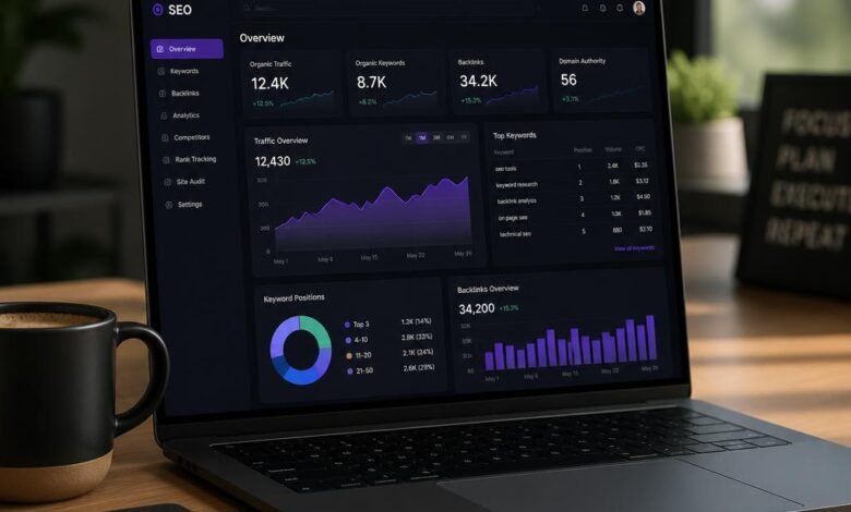 Best SEO Tools for Freelancers dashboard comparison