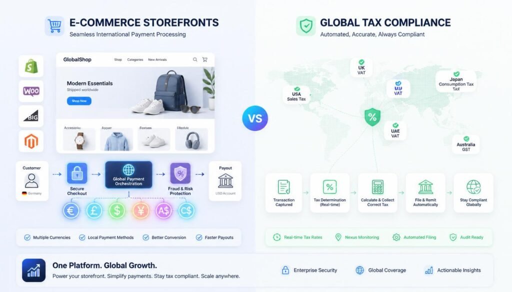 Comparison infographic of hosted digital product checkout vs merchant of record platforms