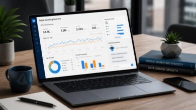 Best AI SEO tools for small business platform dashboard showing search metrics across Google and ChatGPT.