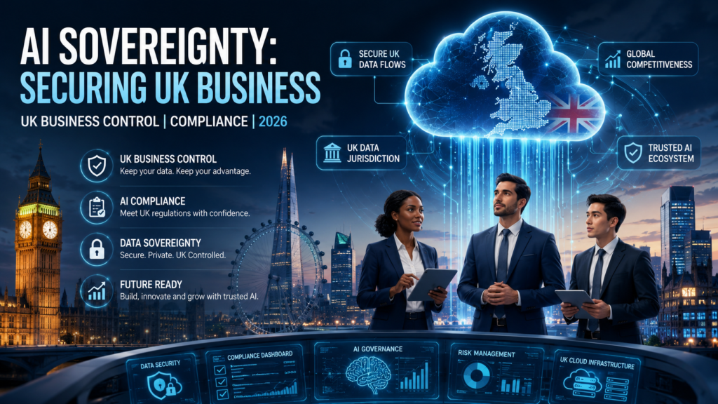 AI sovereignty for UK business showing data security, AI compliance and UK data control