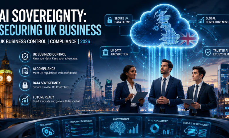 AI sovereignty for UK business showing data security, AI compliance and UK data control