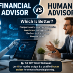 AI financial advisor vs human advisor comparison showing the benefits of AI and human financial advice