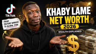 Khaby Lame net worth 2026 showing TikTok earnings, wealth and business deals