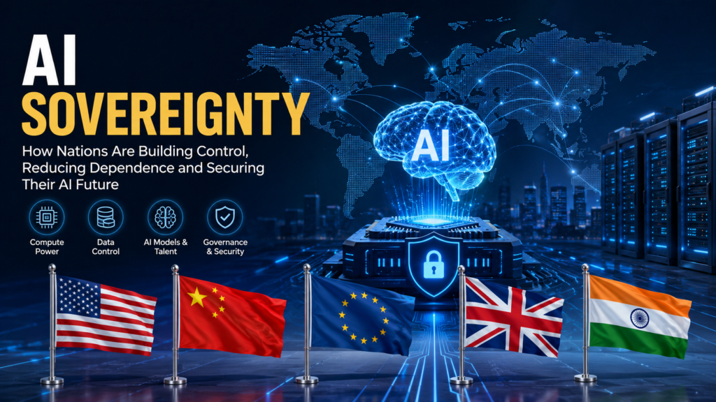 AI sovereignty global map comparing countries, AI infrastructure, data control and governance