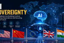 AI sovereignty global map comparing countries, AI infrastructure, data control and governance
