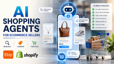 AI shopping agents for ecommerce sellers comparing Etsy and Shopify products