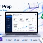 A high school student using a free AI SAT prep tool on a laptop to study for the Digital SAT exam