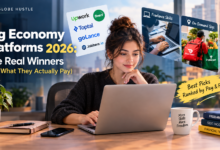 Gig economy platforms 2026 comparison showing freelance platforms, fees, pay and earning opportunities