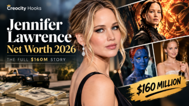 Jennifer Lawrence net worth 2026 estimated at $160 million from movies, Dior and production