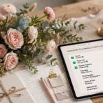 Illustration of the best AI tools for wedding planners helping plan weddings